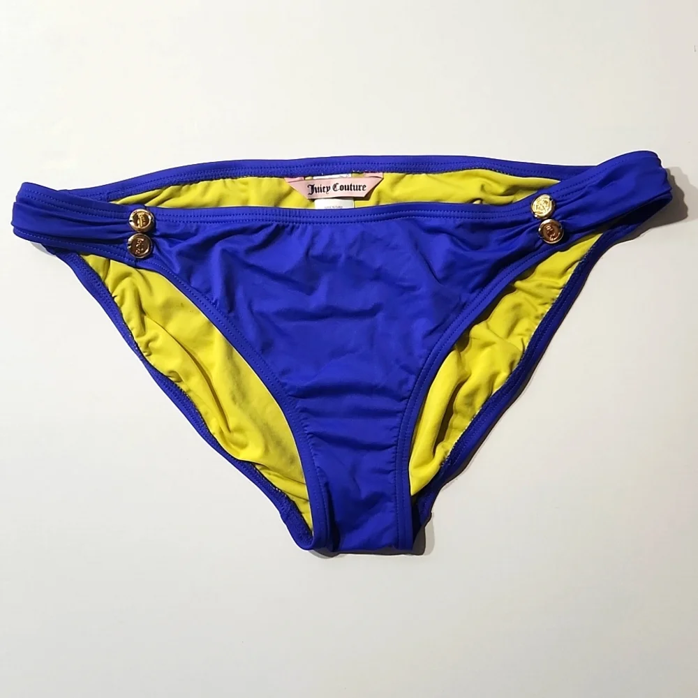 Juicy Couture Beach Royalty Blue Bikini Bottom Large